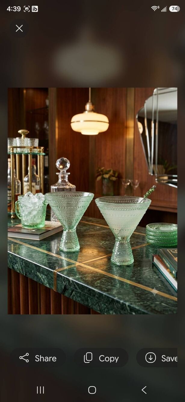 BKLYN Steel Co. Martini Glasses New Set of two